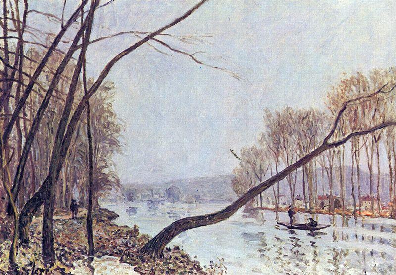 Alfred Sisley Ufer der Seine im Herbst Norge oil painting art